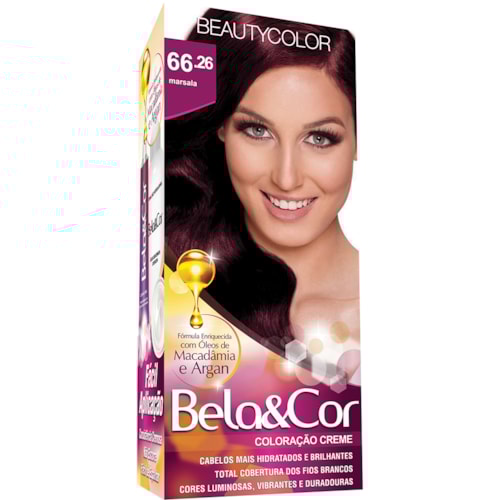 Coloração Bela&Cor Marsala 66.26