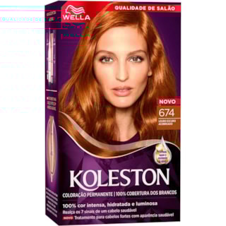 Coloração Koleston Louro Escuro Acobreado 674