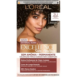 Coloração L'Oréal Excellence Preto Sem Amônia 2U