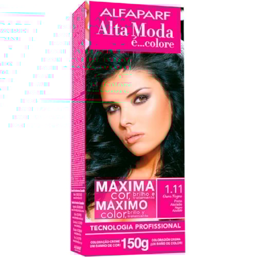 Coloração Permanente Alta Moda Preto Azulado 1.11