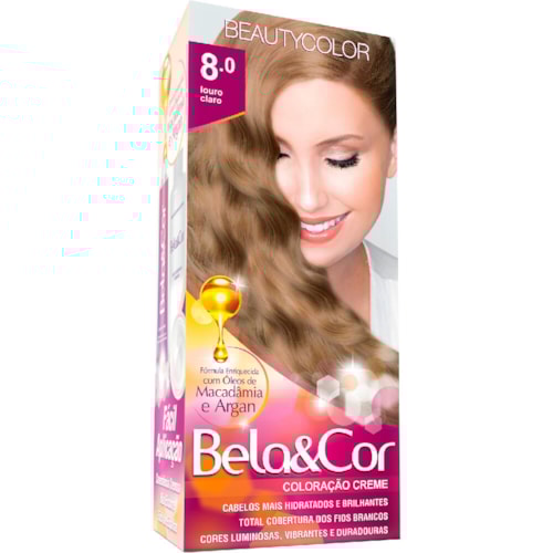 Coloração Permanente Bela&Cor Louro Claro 8.0