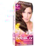 Coloração Permanente Bela&Cor Louro Escuro Acinzentado 6.1