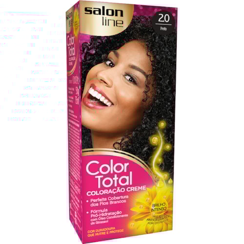 Coloração Permanente Color Total 2.0 Kit Preto