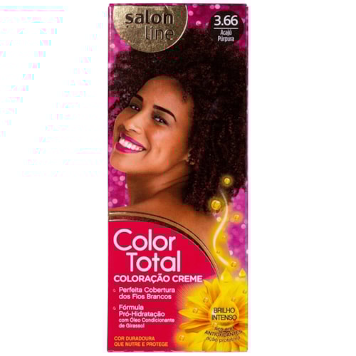 Coloração Permanente Color Total 3.66 Kit Acaju Púrpura