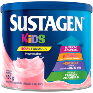 Complemento Alimentar Sustagen Kids Sabor Morango Em Pó 350g