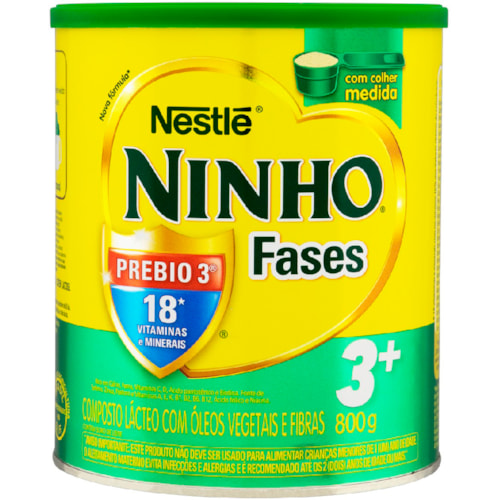 Composto Lácteo Ninho Fases Prebio 3+ 800g