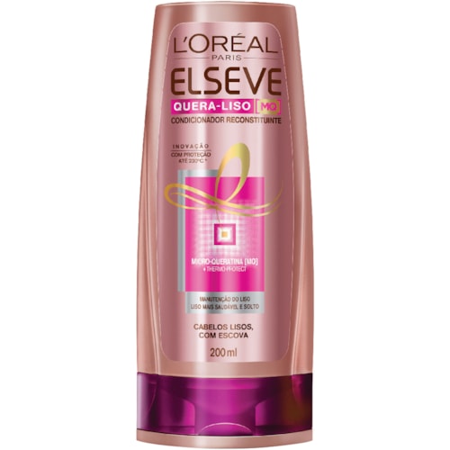 Condicionador Elseve Quera Liso 230C 200ml