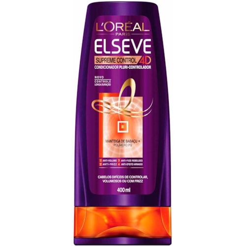 Condicionador Elseve Supreme Control 4D 400ml