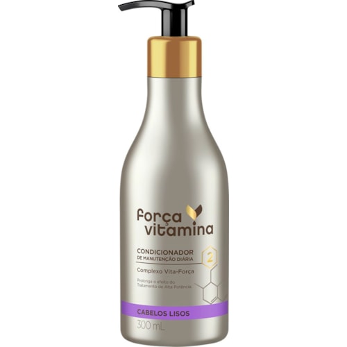 Condicionador Força Vitamina Cabelo Liso 300ml