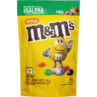 Confeitos M&M's Chocolate e Amendoim Pouch 148g