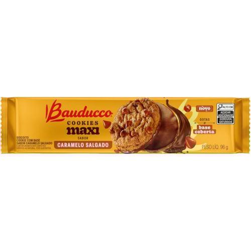 Cookies Bauducco Maxi Sabor Caramelo Salgado 96g