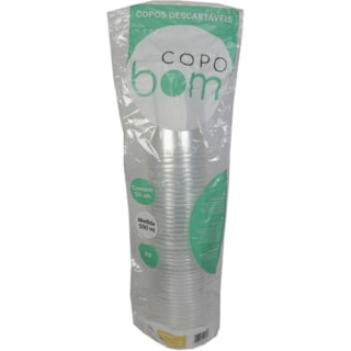 Copo Descartável Copobom Transparente 550ml 50Un