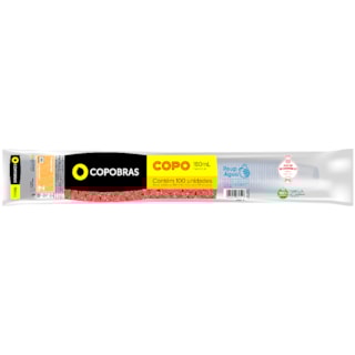 Copo Plástico Copobras Transparente 180ml 100Un