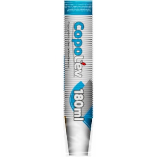 Copo Plástico Copolev Transparente 180ml 100Un