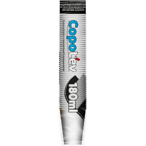 Copo Plástico Copolev Transparente 300ml 100Un