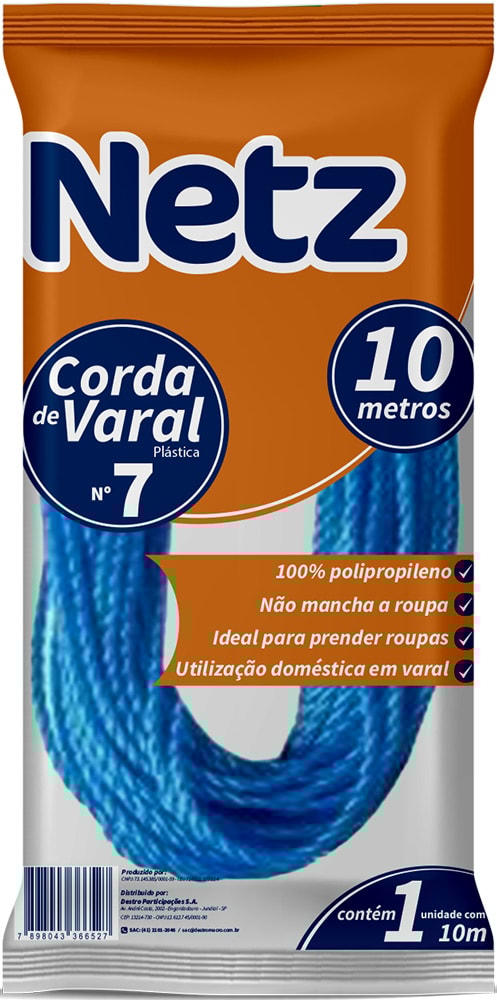 Corda de Varal Netz Plástica 10 Metros N5 - Destro