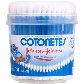 Cotonetes Johnson & Johnson Hastes Flexíveis Pote 150 unidades