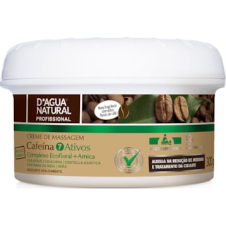 Creme de Massagem Cafeína 7 Ativos D'água Natural 300g