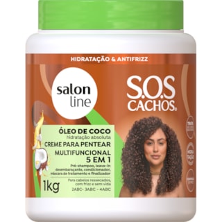 Creme de Pentear Salon Line SOS Cachos Óleo de Coco 1kg