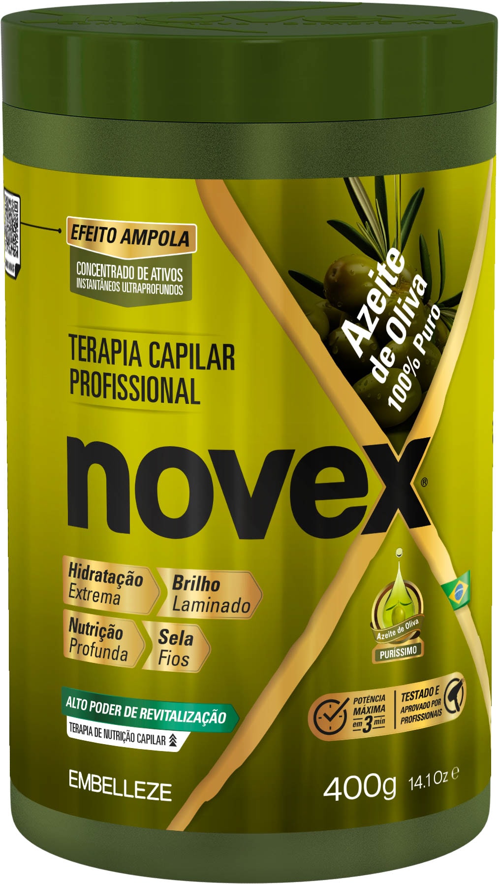 Creme de Tratamento Novex Azeite de Oliva 400g - Destro