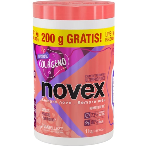 Creme de Tratamento Novex Infusão de Colágeno 1kg Grátis 200g