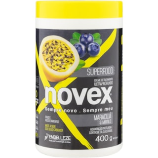 Creme de Tratamento Novex Superfood Maracujá e Mirtilo 400g