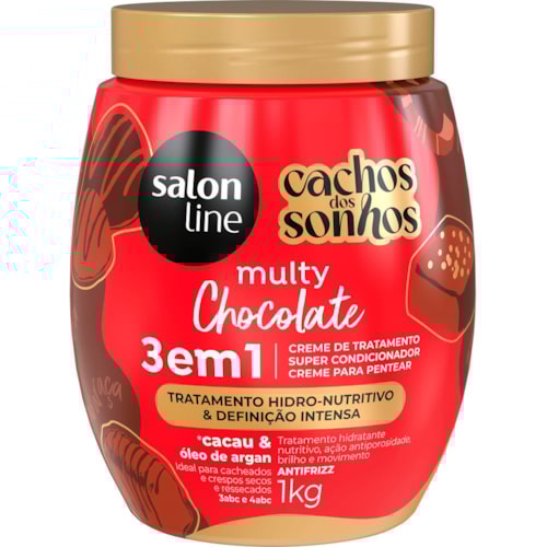 Creme de Tratamento Salon Line Multy Chocolate 3 em 1 1kg
