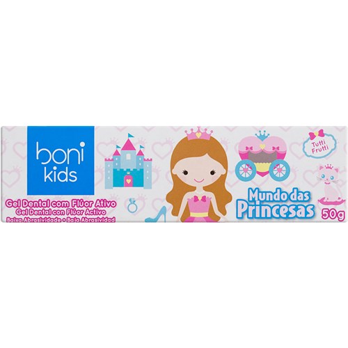 Creme Dental Boni Kids Mundo das Princesas 50g
