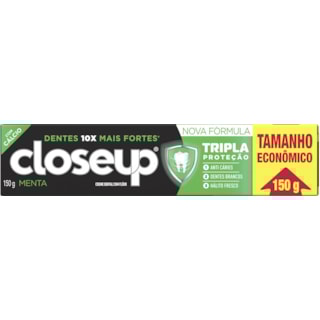 Creme Dental Close Up Tripla Proteção Menta 150g