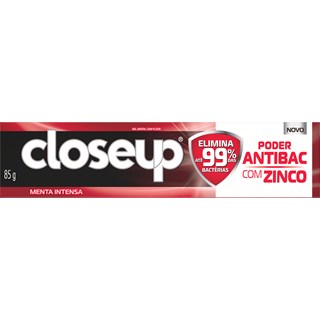 Creme Dental Closeup Poder Antibacteriana com Zinco 70g