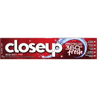 Creme Dental Closeup Proteção 360º Fresh Red Hot 90g