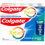 Creme Dental Colgate 12 Whitening & Advance 6x90g