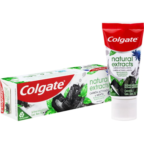 Creme Dental Colgate Natural Extracts Carvão Ativado e Menta 70g