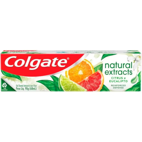 Creme Dental Colgate Natural Extracts Citrus e Eucalipto 90g