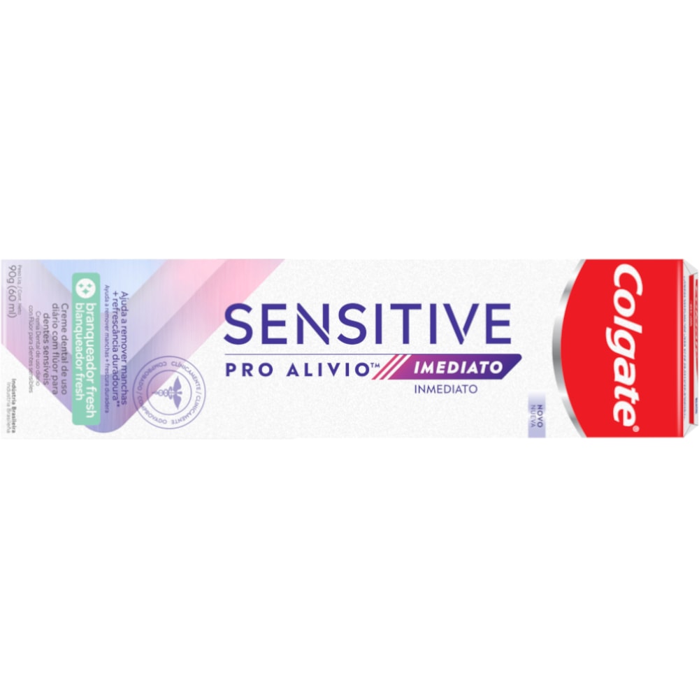 Creme Dental Colgate Sensitive Pro Alívio Imediato Branqueador 90g - Destro