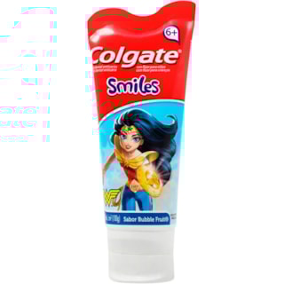 Creme Dental Colgate Smiles Batman & Mulher Maravilha Sabor Bubble Fru