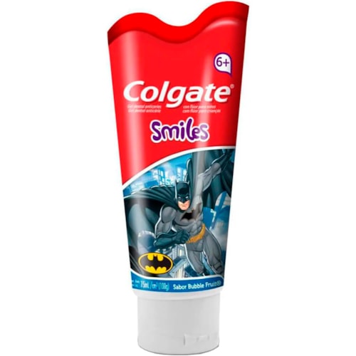 Creme Dental Colgate Smiles Batman & Mulher Maravilha Sabor Bubble Fru