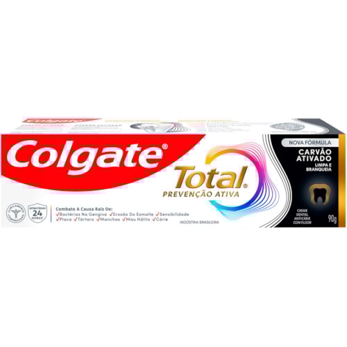 Creme Dental Colgate Total 12 Carvão Ativado 90g