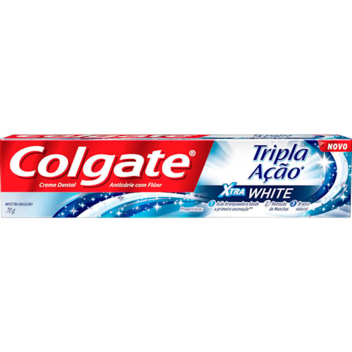 Creme Dental Colgate Tripla Ação Xtra White 70g