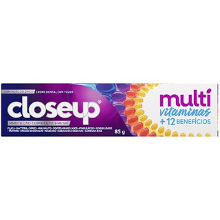 Creme Dental Fresh Closeup Multivitaminas + 12 Benefícios 85g