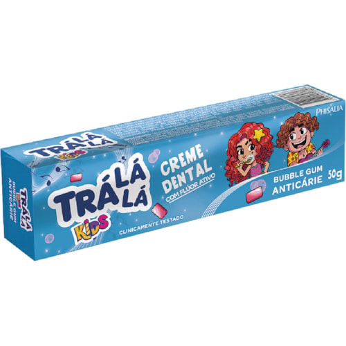 Creme Dental Infantil Trá Lá Lá Bubble Gum 50g