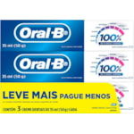 Creme Dental Oral-B 100% 50g 3Un Leve + Pague -