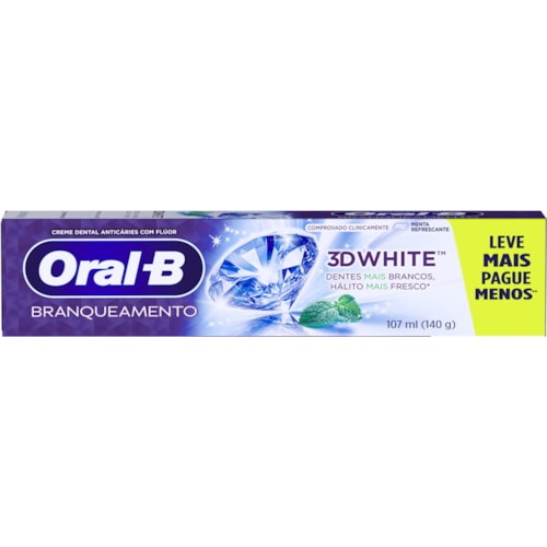 Creme Dental Oral-B 3D White Branqueamento 140g