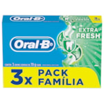 Creme Dental Oral-B Fresh Pack Família 3x70g