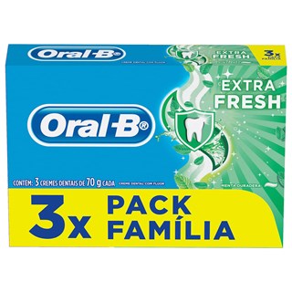 Creme Dental Oral-B Fresh Pack Família 3x70g