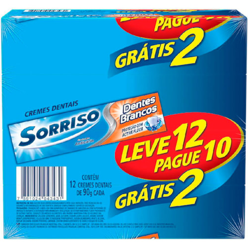 Creme Dental Sorriso Dentes Brancos 90g