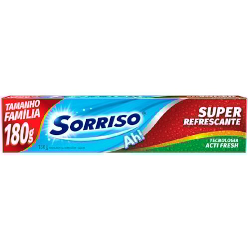 Creme Dental Sorriso Super Refrescante Active Fresh 180g
