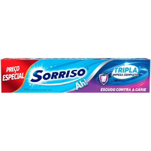 Creme Dental Sorriso Tripla Limpeza Completa 180g