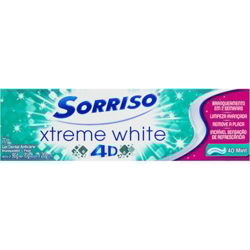 Creme Dental Sorriso Xtreme White 4D 70g