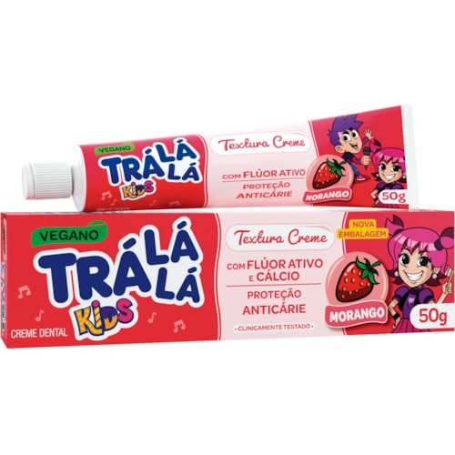 Creme Dental Trá Lá Lá Kids Morango 50g